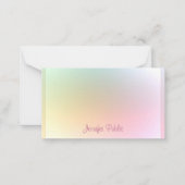 Handgeschreven de Tekst van het Manuscript Moderne Notitiekaartje (Voorkant)