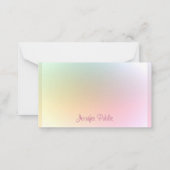 Handgeschreven de Tekst van het Manuscript Moderne Notitiekaartje (Achterkant)