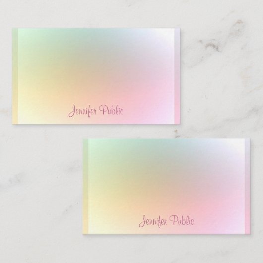 Handgeschreven de Tekst van het Manuscript Moderne Notitiekaartje (Voorkant / Achterkant)