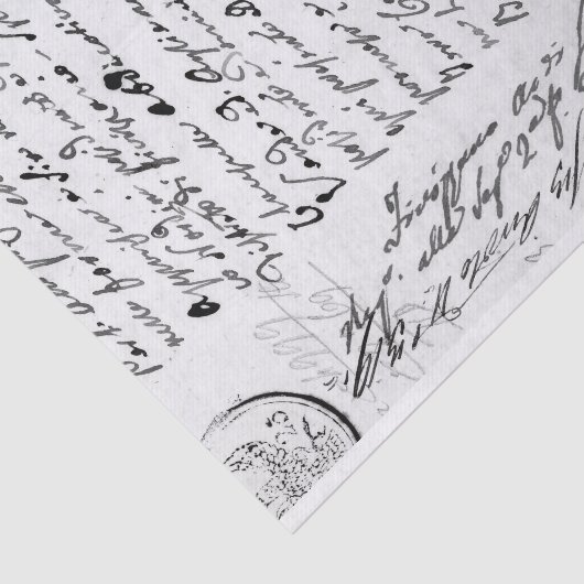 handgeschreven document tissuepapier (Detail)