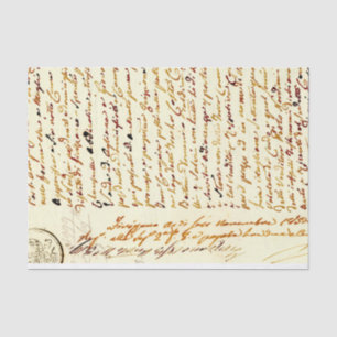 handgeschreven documentpapier tissuepapier