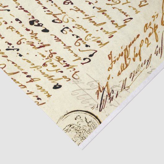 handgeschreven documentpapier tissuepapier (Detail)