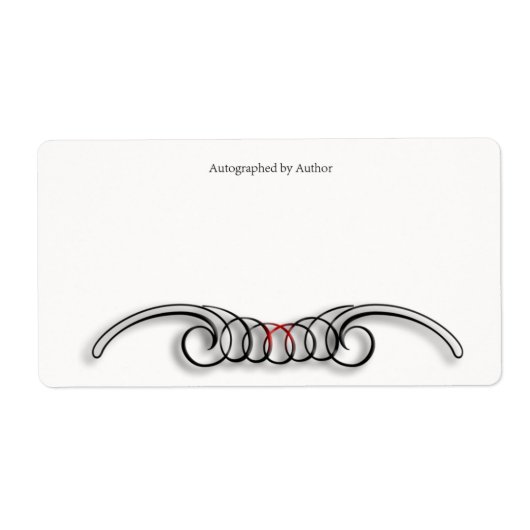 Handgeschreven door Auteur Bookplate Etiket (Voorkant)