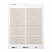 Handgeschreven door Author Bookplate Cream Flower Etiket (Full Sheet)