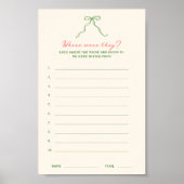 Handgeschreven Downloadable Waar waren ze Game Poster (Voorkant)