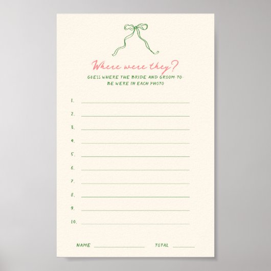 Handgeschreven Downloadable Waar waren ze Game Poster (Voorkant)