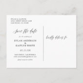 Handgeschreven drie foto's Save the Date ansichtka Aankondigingskaart (Achterkant)