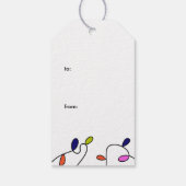 Handgeschreven Dusty Blue Birthday Cadeaulabel (Achterkant)