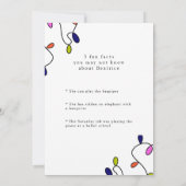 Handgeschreven Dusty Blue Fun Facts Verjaardagsfee Kaart (Achterkant)