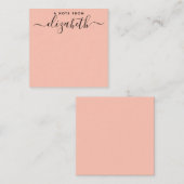 Handgeschreven een nota van de Naam van het Manusc Notitiekaartje (Voorkant / Achterkant)