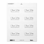 Handgeschreven eenvoudig verzendadres Sjabloon Etiket (Full Sheet)