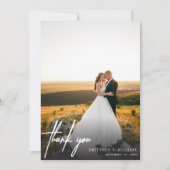 Handgeschreven eenvoudige foto Hartelijk dank Bedankkaart (Voorkant)