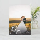 Handgeschreven eenvoudige foto Hartelijk dank Bedankkaart (Staand voorkant)