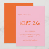 Handgeschreven Eenvoudige Minimalistische Trouwdag Save The Date (Voorkant / Achterkant)