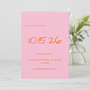 Handgeschreven Eenvoudige Minimalistische Trouwdag Save The Date