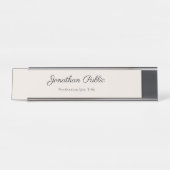 Handgeschreven eenvoudige professionele Sjabloon Bureau Naambordje (Voorkant)