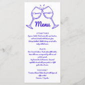 Handgeschreven eigenzinnige moderne grillige bruil menu (Voorkant)