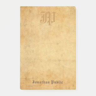 Handgeschreven Elegant Monogram  Sjabloon Post-it® Notes