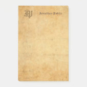 Handgeschreven Elegant Monogram Sjabloon Post-it® Notes (Voorkant)