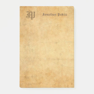 Handgeschreven Elegant Monogram  Sjabloon Post-it® Notes