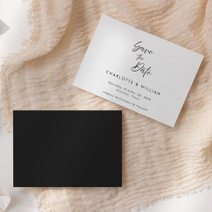 Handgeschreven Elegant Schrift Minimal   Trouwen Save The Date