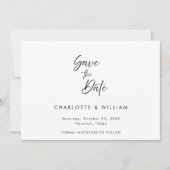 Handgeschreven Elegant Script Minimal | Bruiloft Save The Date (Voorkant)