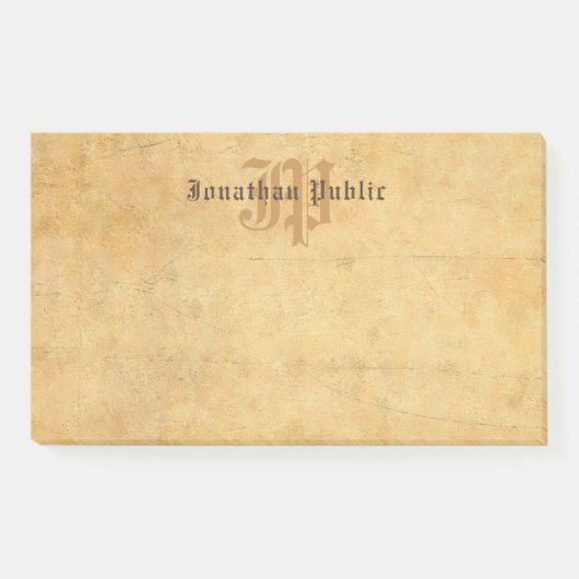 Handgeschreven Elegante  Monogram Sjabloon Post-it® Notes (Voorkant)