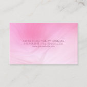 Handgeschreven Elegante Roze Professionele Sjabloo Visitekaartje (Achterkant)