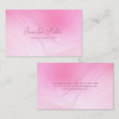 Handgeschreven Elegante Roze Professionele Sjabloo Visitekaartje (Voorkant / Achterkant)