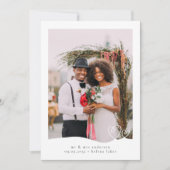 Handgeschreven esthetische foto bruiloft bedankkaart (Voorkant)