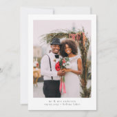 Handgeschreven esthetische foto bruiloft bedankkaart (Voorkant)