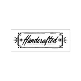 Handgeschreven etiket Rubberstempel
