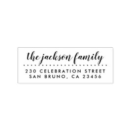 Handgeschreven familienaam | Retouradres Rubberstempel