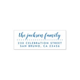 Handgeschreven familienaam | Retouradres Zelfinktende Stempel