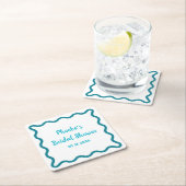 Handgeschreven Fantasievolle Golvende Rand Bruidsm Kartonnen Onderzetters (Insitu)