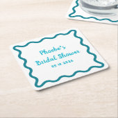 Handgeschreven Fantasievolle Golvende Rand Bruidsm Kartonnen Onderzetters (Schuin)