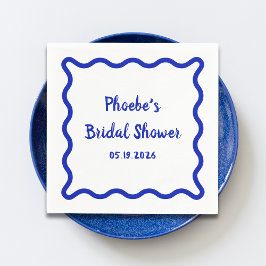 Handgeschreven Fantasievolle Golvende Rand Bruidsm Servet