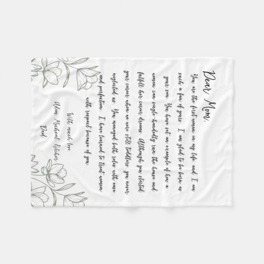 handgeschreven fleece deken (Voorkant (Horizontaal))