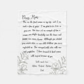 handgeschreven fleece deken (Voorkant)