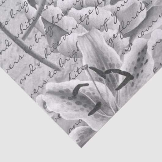  handgeschreven Floral Tissuepapier (Detail)