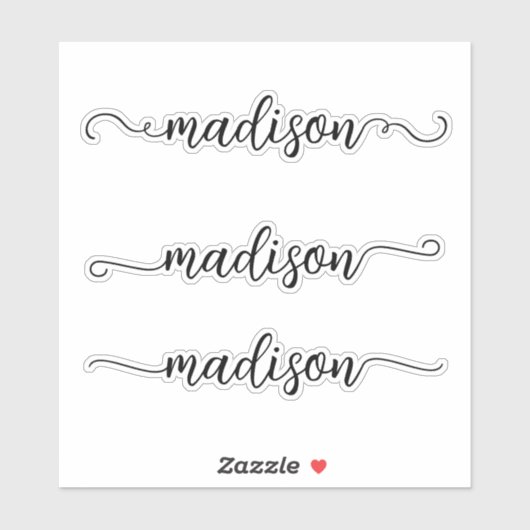 Handgeschreven fonogramkalligrafie sticker (Vel)