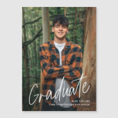 Handgeschreven foto Afstuderen Magnetische aankond (Voorkant)