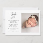 Handgeschreven foto Baby shower dank u Bedankkaart (Voorkant)