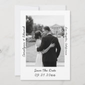 Handgeschreven foto bruiloft Bewaar de datum Save The Date (Voorkant)