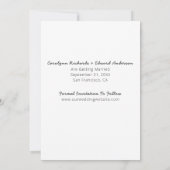 Handgeschreven foto bruiloft Bewaar de datum Save The Date (Achterkant)