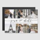 Handgeschreven foto-collage save the date (Voorkant / Achterkant)
