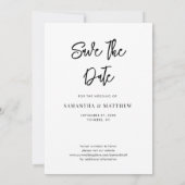 Handgeschreven foto Elegant bruiloft Save The Date (Achterkant)