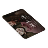 Handgeschreven Foto Elegant Wedding Save the Date Magneet (Rechterzijde)