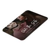 Handgeschreven Foto Elegant Wedding Save the Date Magneet (Linkerzijde)