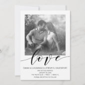 Handgeschreven fotokaart | trouwuitnodiging kaart (Voorkant)